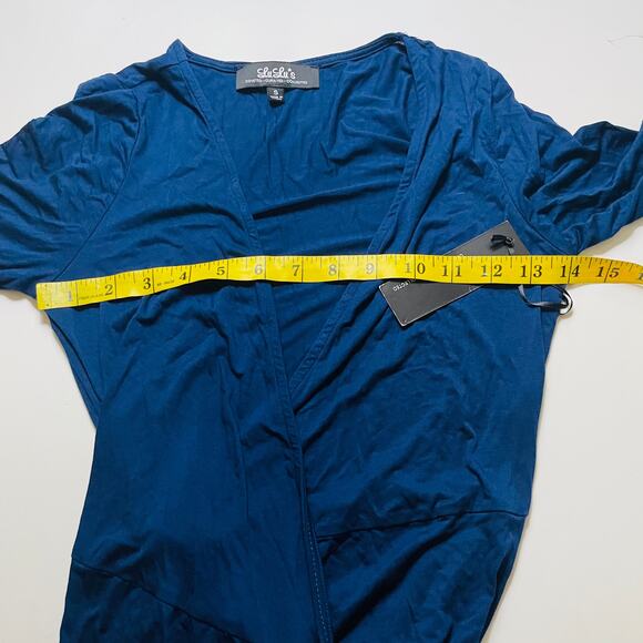 Lulus Garden District Navy Blue Maxi Wrap Dress Size Small NEW - Picture 8 of 12